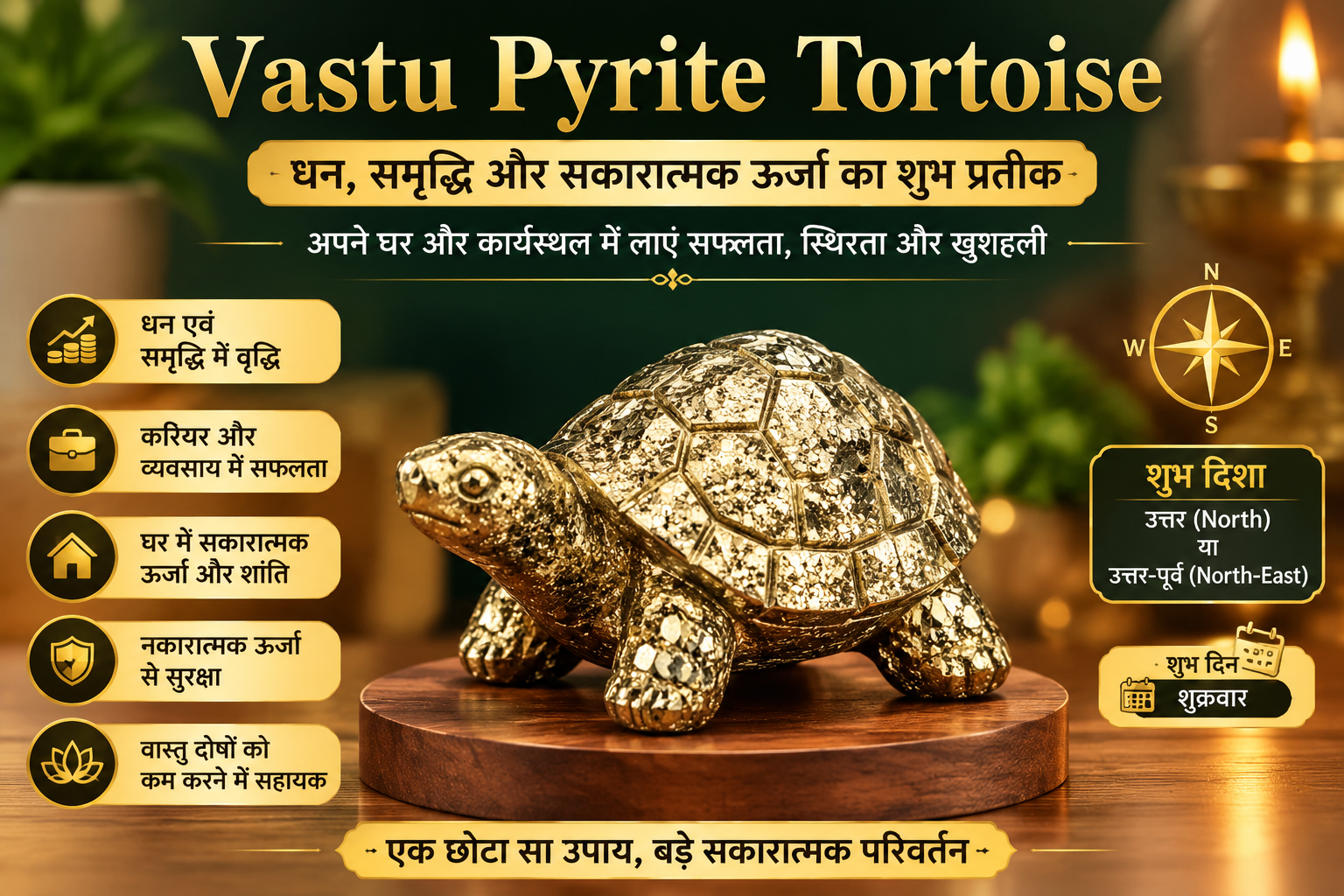 Vastu Pyrite Tortoise (Kachhua)
