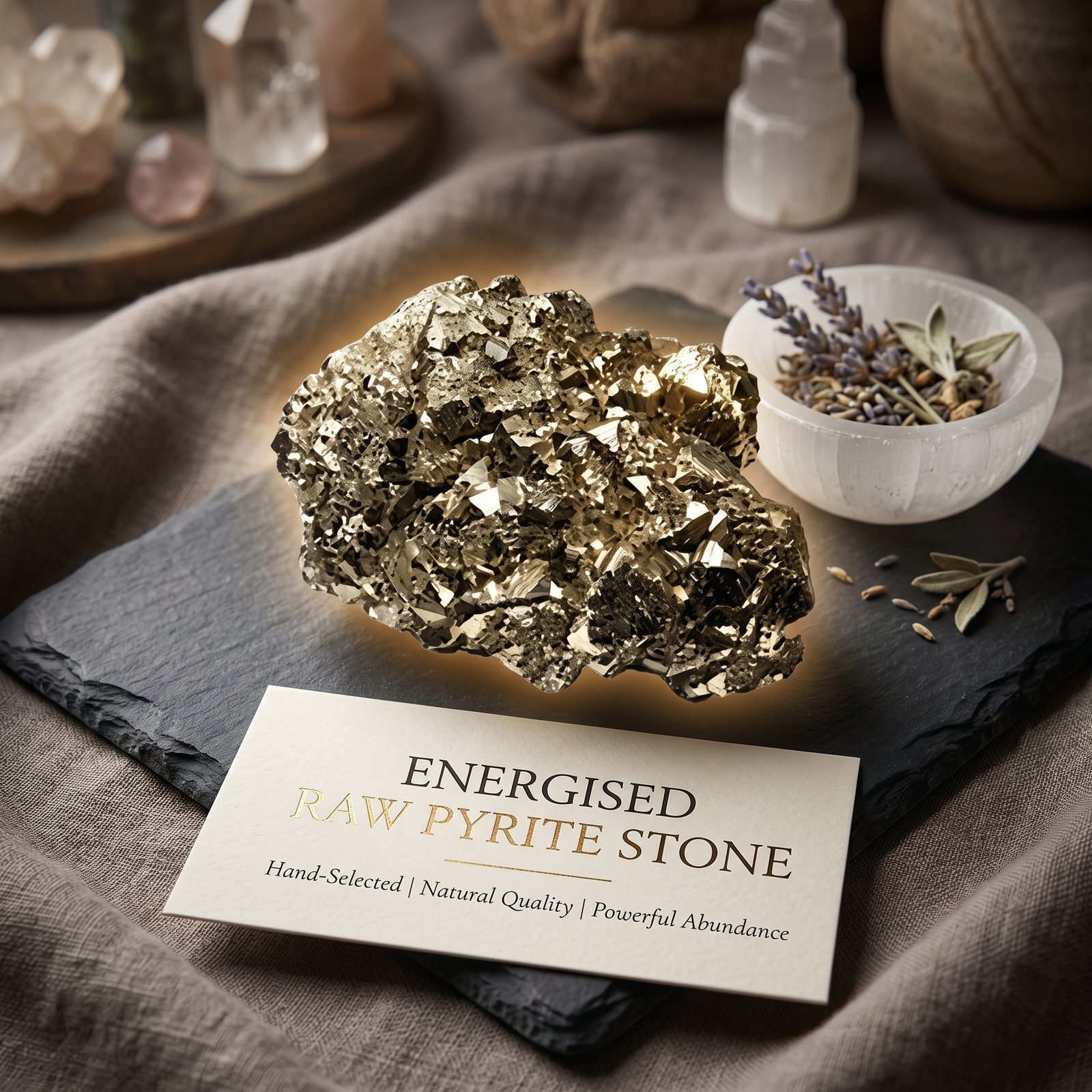 Energized pyrite stone